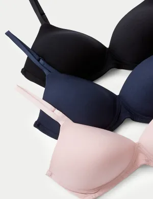 3 pcs. A-E Marks & Spencer wire-free T-shirt bras