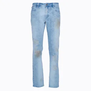 A.Tiziano 'Steve' Bleached & Stained Denim Jean