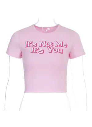 Baby pink crop top Its Not Me