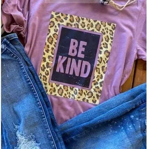 Bee Kind Leopard Print -Unisex- T-shirts
