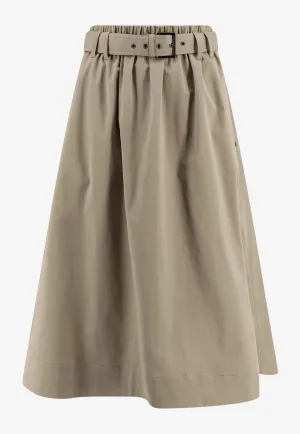 Belted Midi Skirt