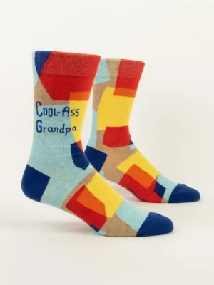 Blue Q - Men's Crew Socks, Cool Ass Grandpa