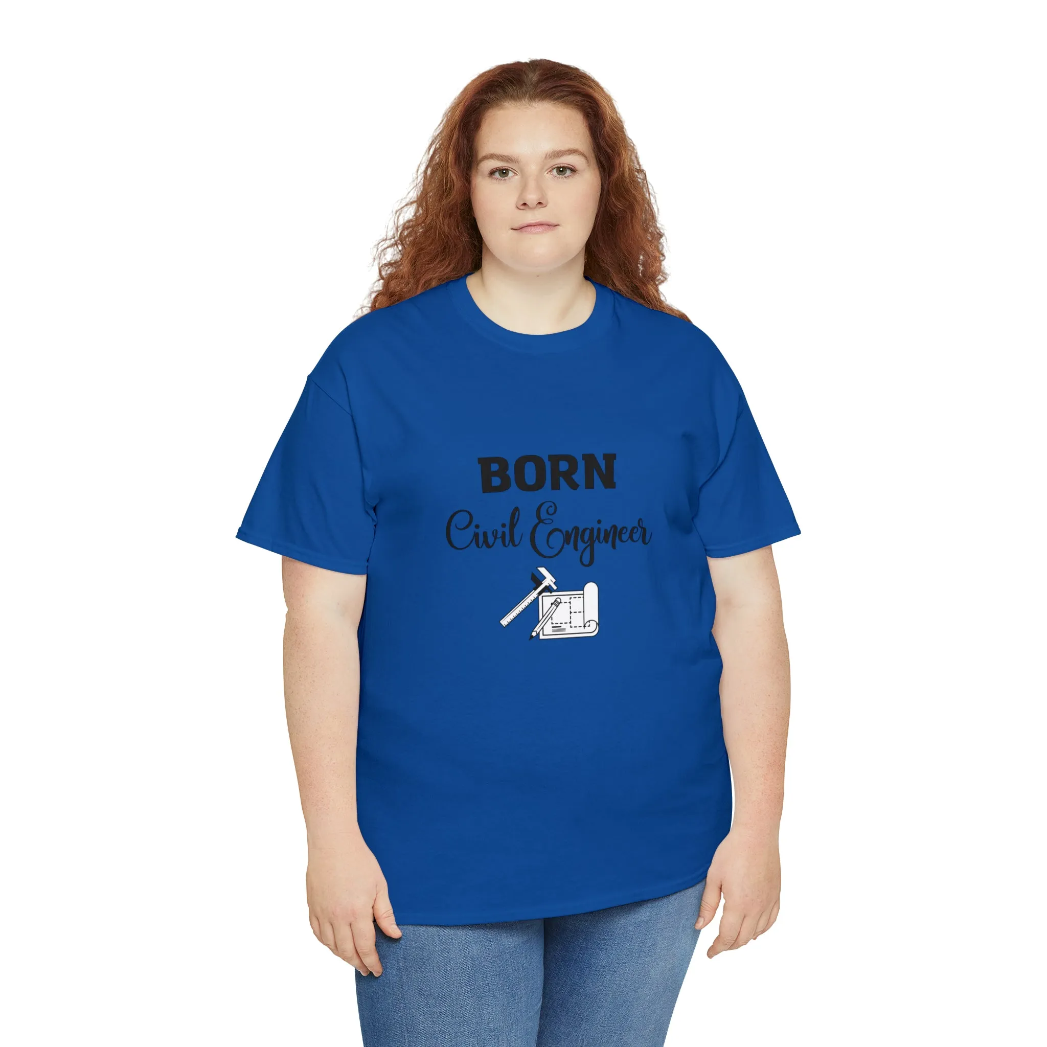 Born Civil Engineer Unisex Heavy Cotton Tee