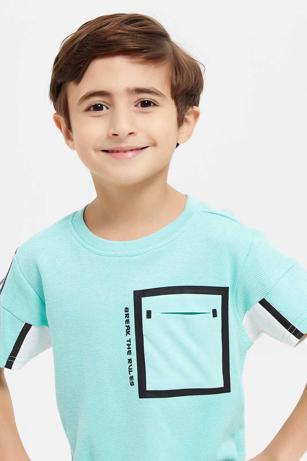 Boys Mint Waffle T-Shirt