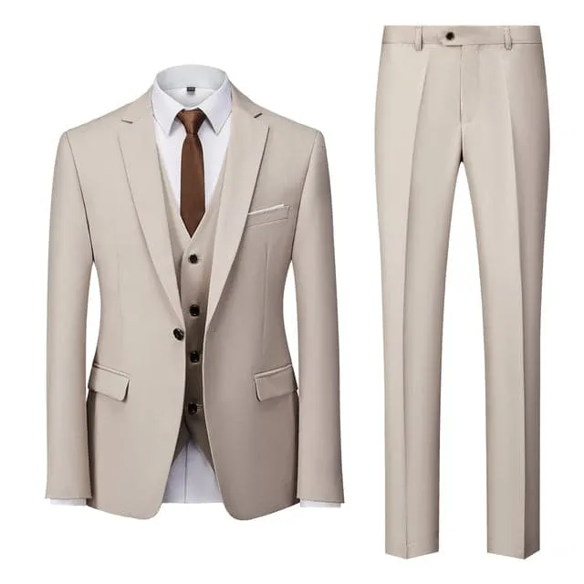 BRADLEY VIP SUITS Men's Fashion Formal Business & Special Events Wear 3 Piece (Jacket   Pants   Vest) Light Purple Suit Set