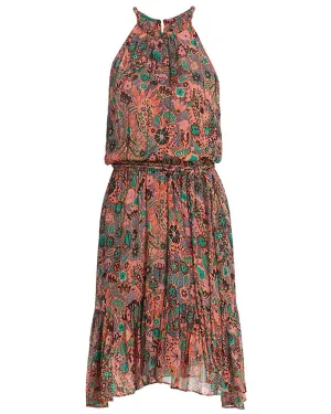 Coral Floral Kaplan Mini Dress