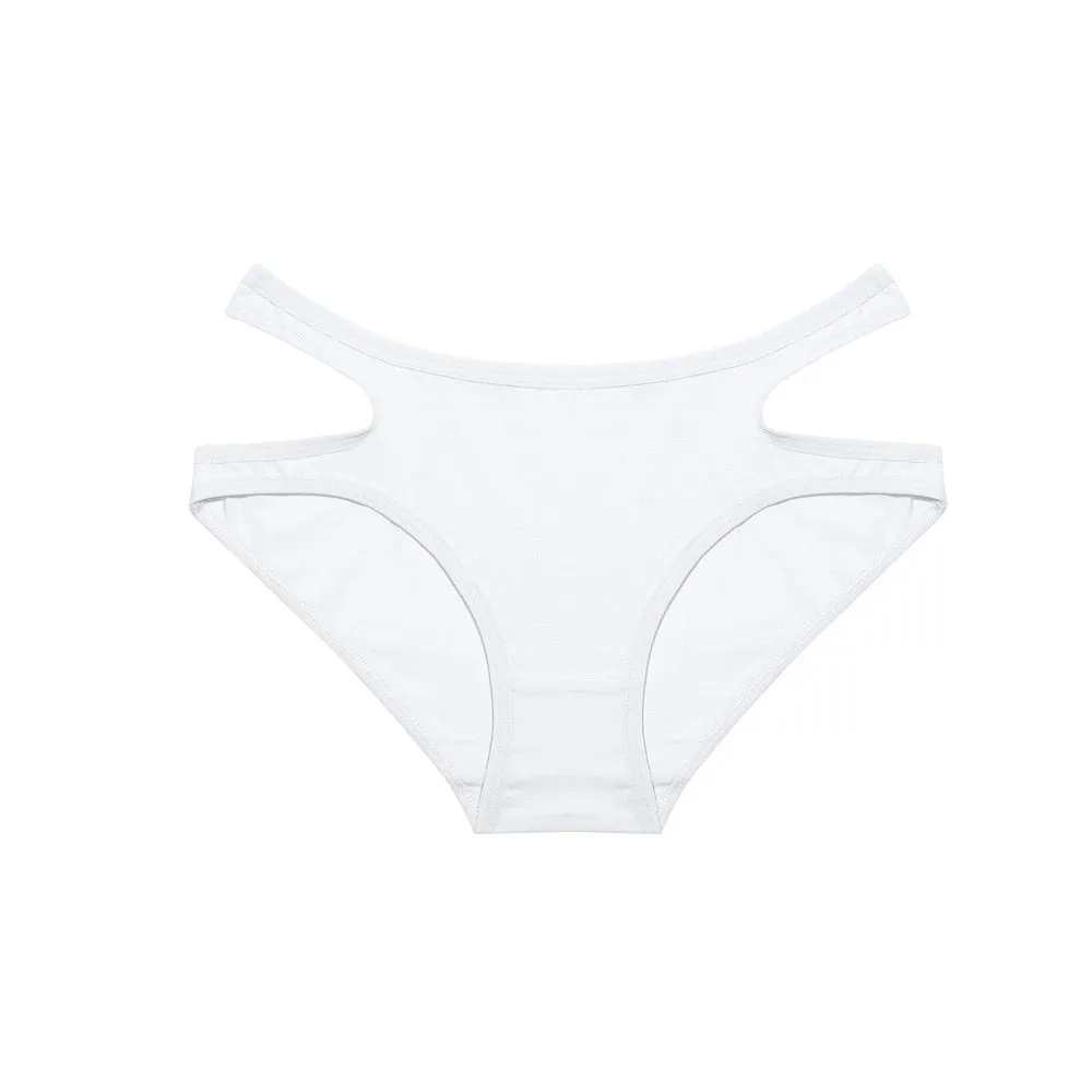 Cotton Mix Panties Waist Cross Design Sexy Underwear Intimates Lingerie Panties Solid Color Briefs Soft Panty