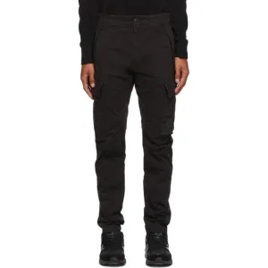 C.P. Company Black Sateen Cargo Pants
