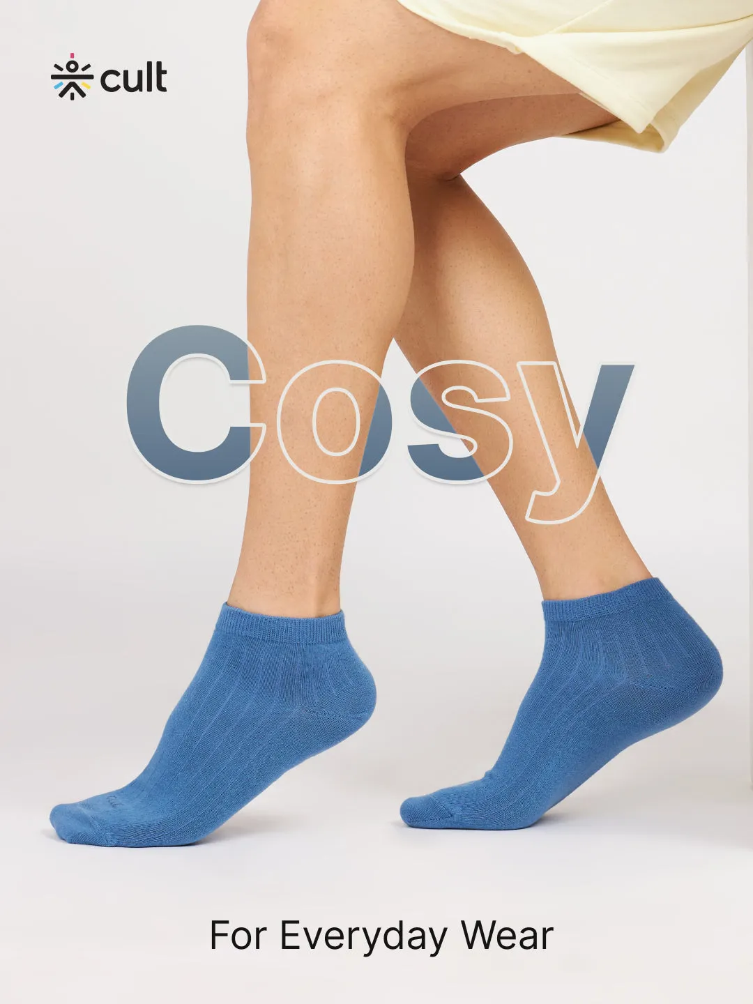 Cult Casual Men's Low Ankle Cotton Socks - Multicolour (Pack of 5)