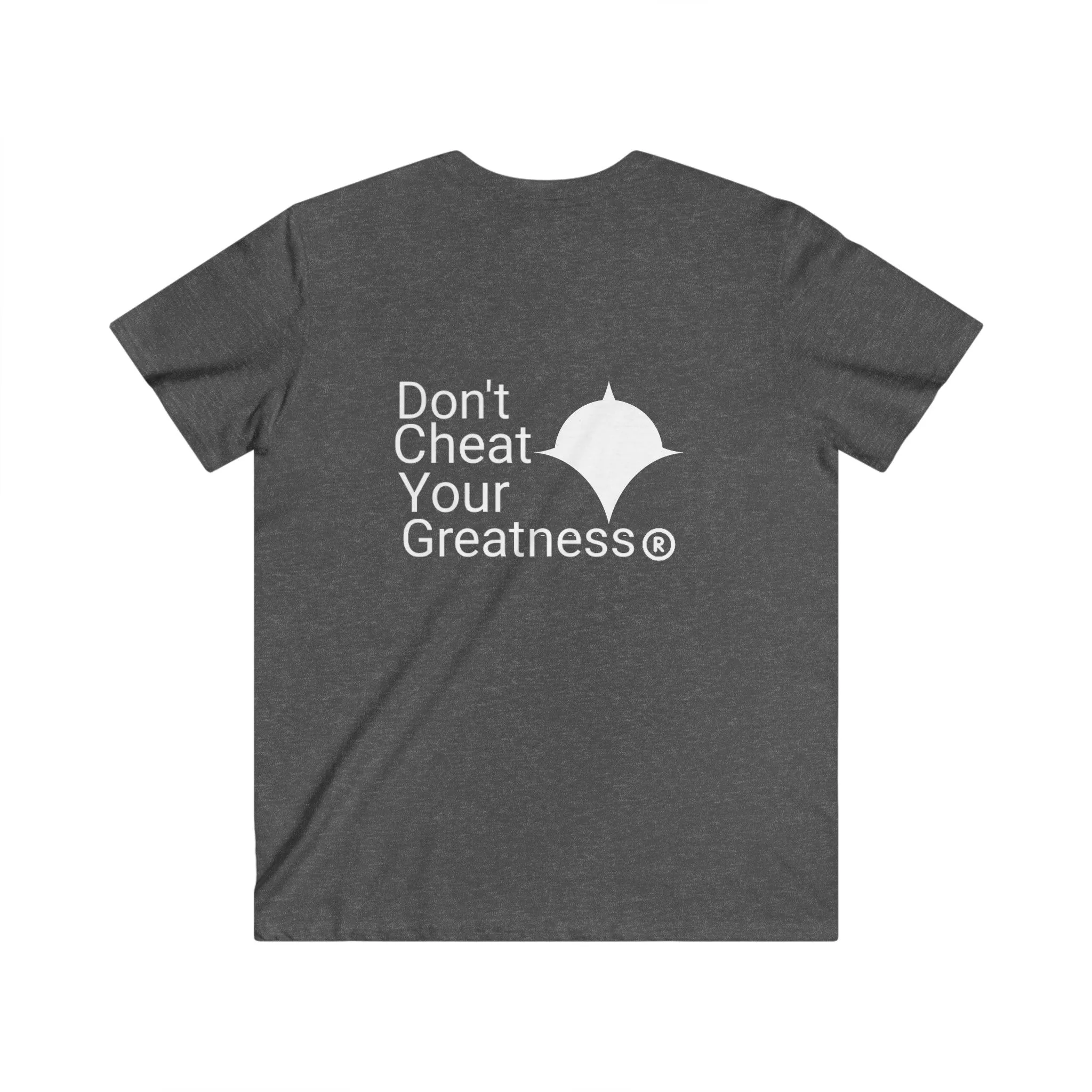 DCYG White Logo Fitted V-Neck Short Sleeve Tee