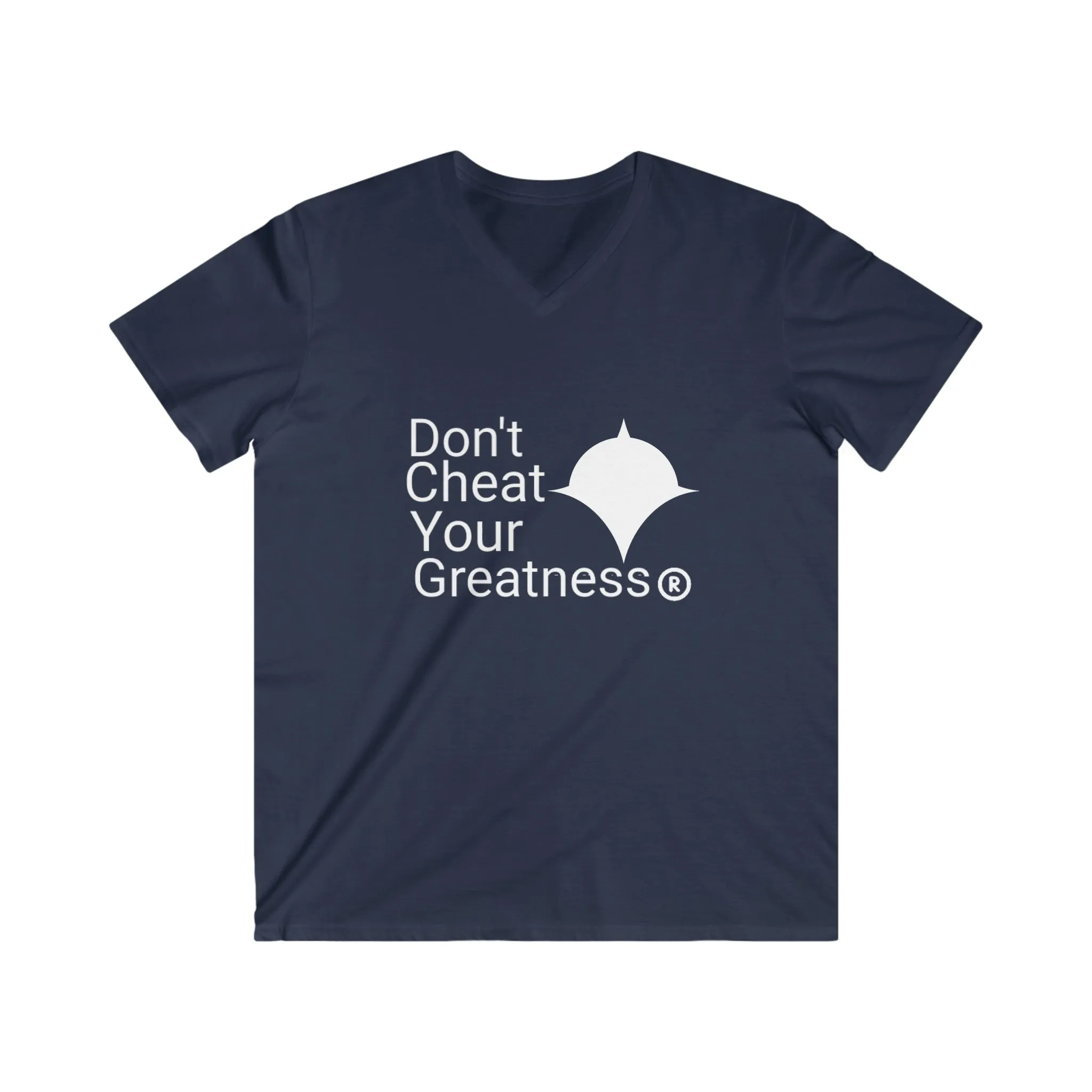 DCYG White Logo Fitted V-Neck Short Sleeve Tee