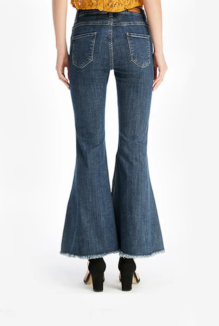 Fit Slim High Waist Flared Jeans