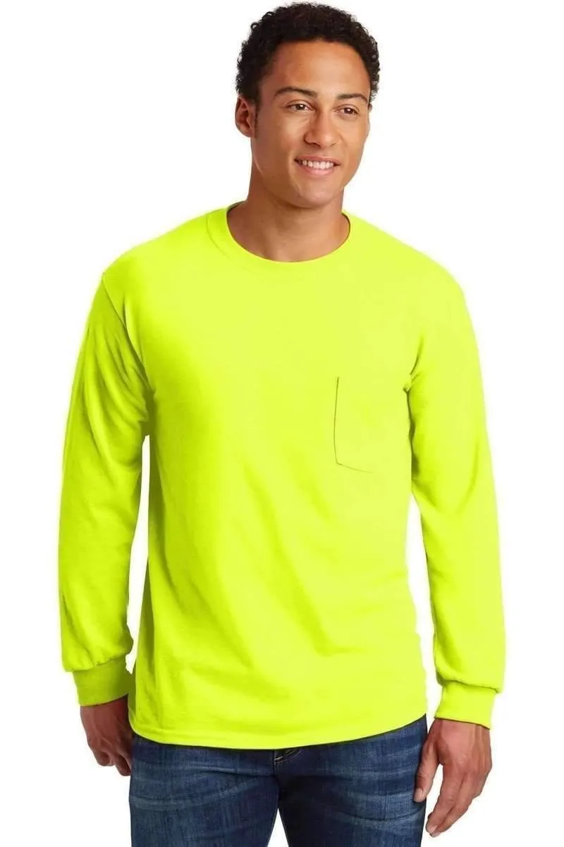 Gildan G241: Ultra, 100% Cotton Long Sleeve T-Shirt with Pocket