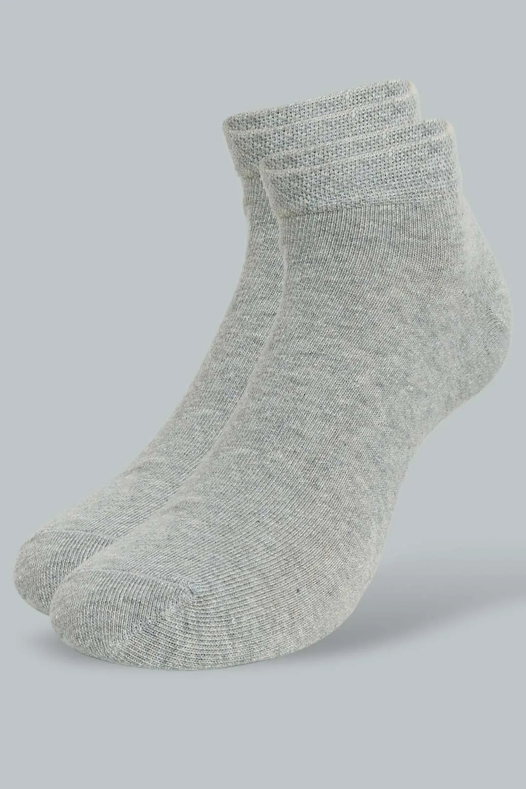 Grey Men's Ankle Socks (Pack of 3)