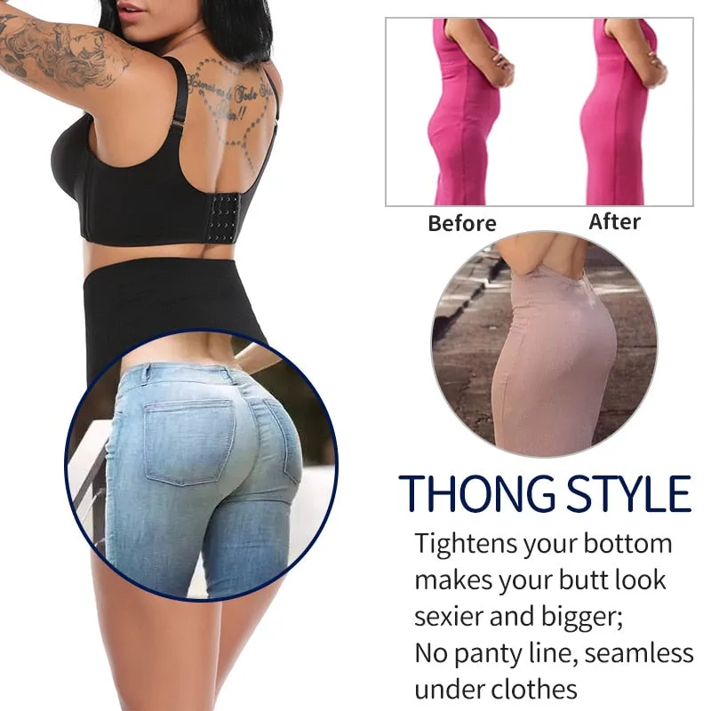 High Waist Tummy Control Panties Women Thong Panty Shaper Slimming