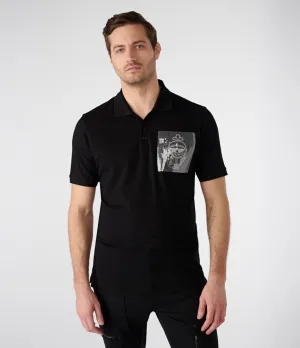 Karl Lagerfeld karl knight polo with sequins, black