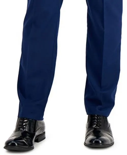 Kenneth Cole Reaction Mens Slim fit Dress Pants 36 / 32 Blue Solid