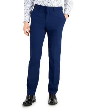 Kenneth Cole Reaction Mens Slim fit Dress Pants 36 / 32 Blue Solid
