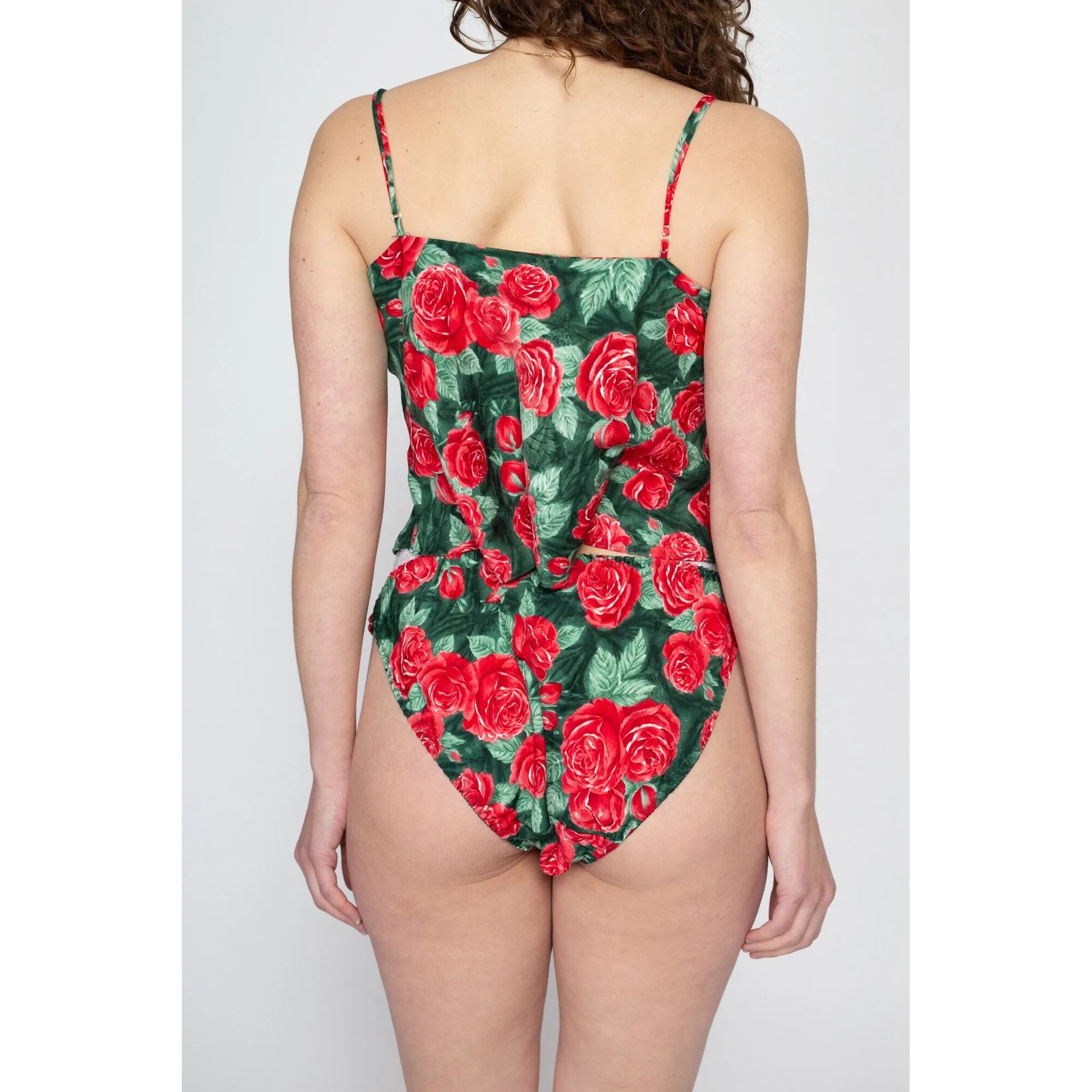 Large 90s Victoria's Secret Rose Floral Top & Panties NWT