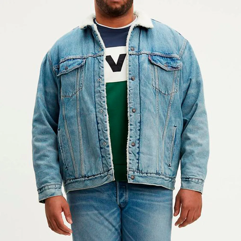 Levi's Men's Jacket Denim Sherpa Lined Insulated Trucker Denim Jacket 38487