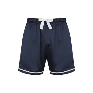 Luxe Personalised Men's Navy Satin Shorts