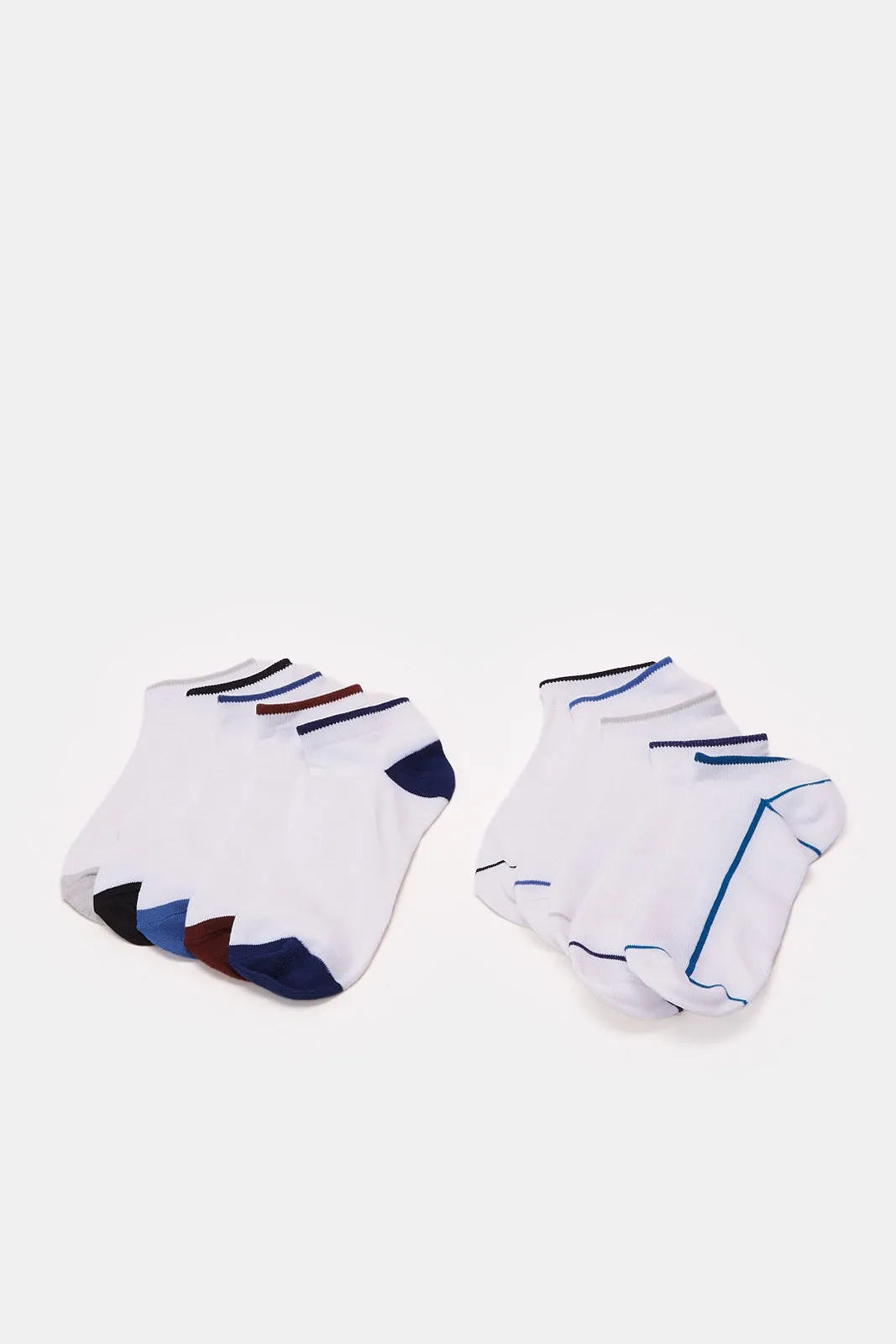 Men White Ankle Socks (10 Pairs)