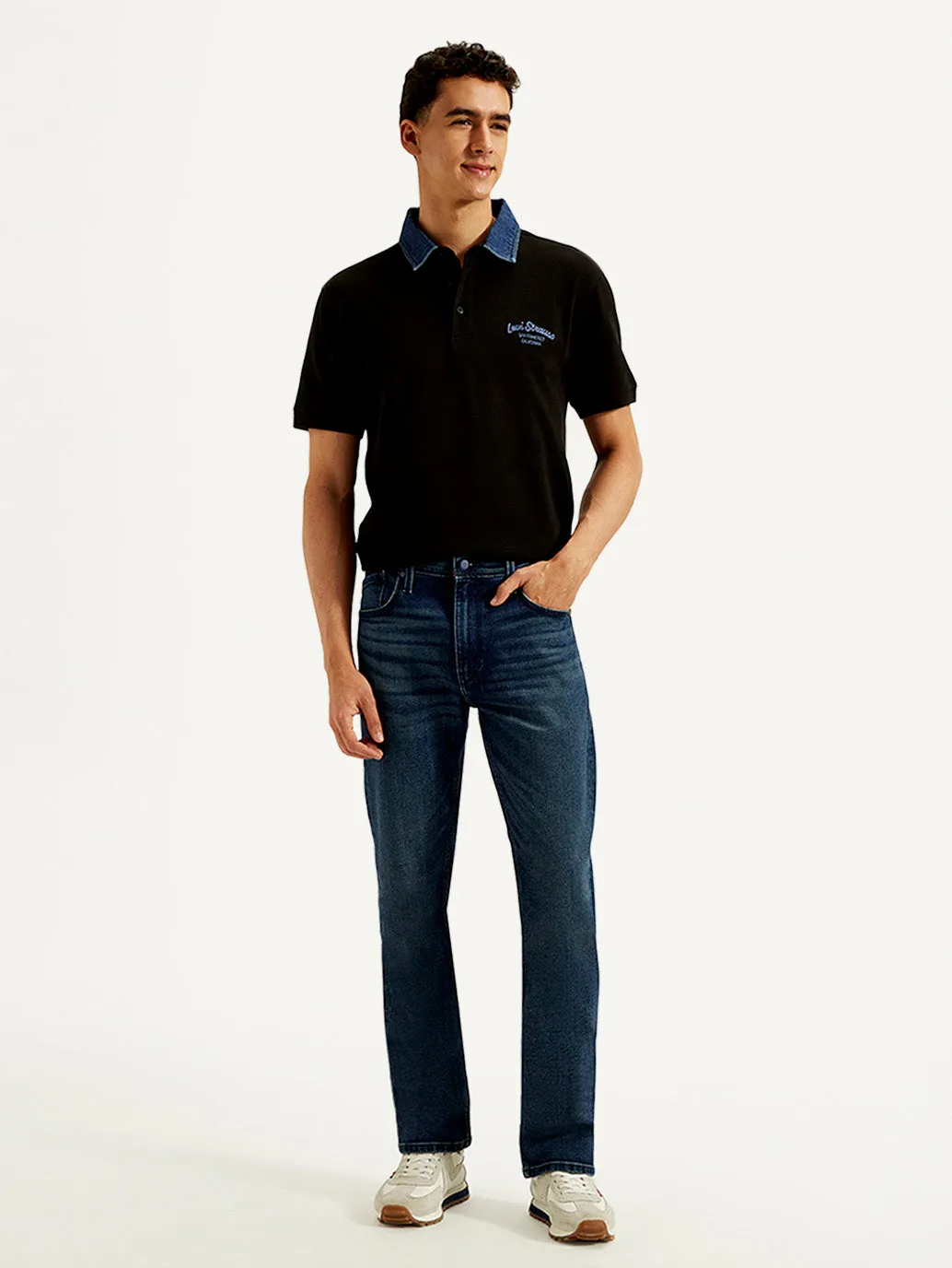 Men's 513 Slim Straight Fit Dark-Blue Jeans