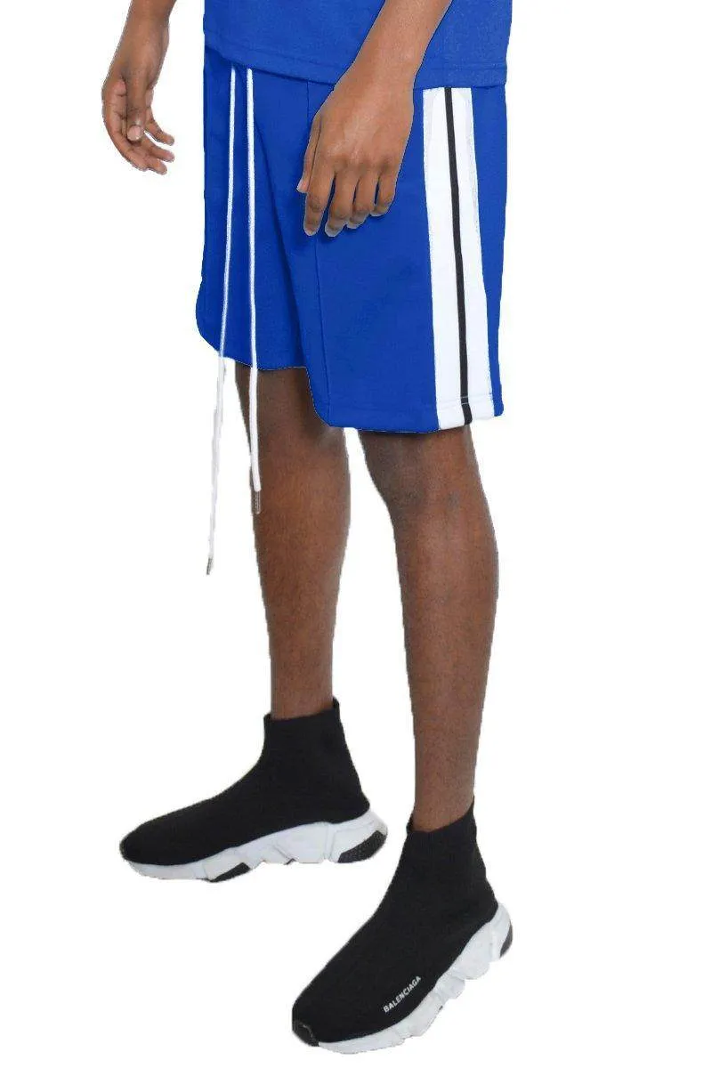 Mens Blue Beso Striped Shorts