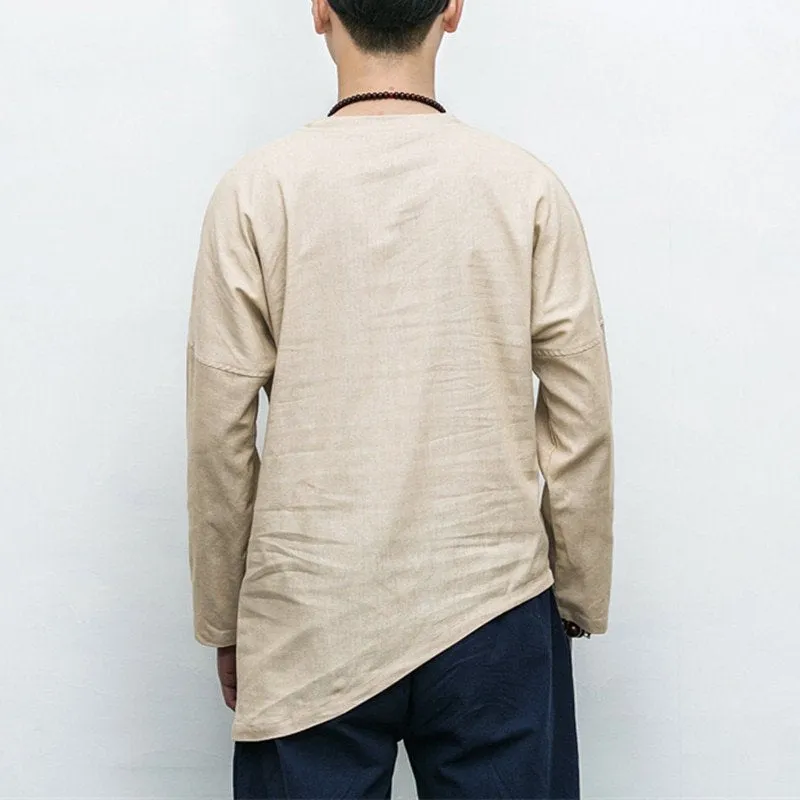 Men's Casual Cotton Linen Shirt | Plus Size