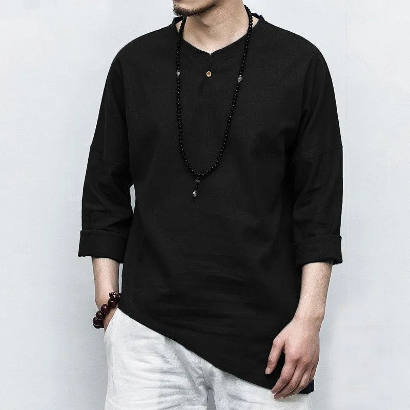 Men's Casual Cotton Linen Shirt | Plus Size