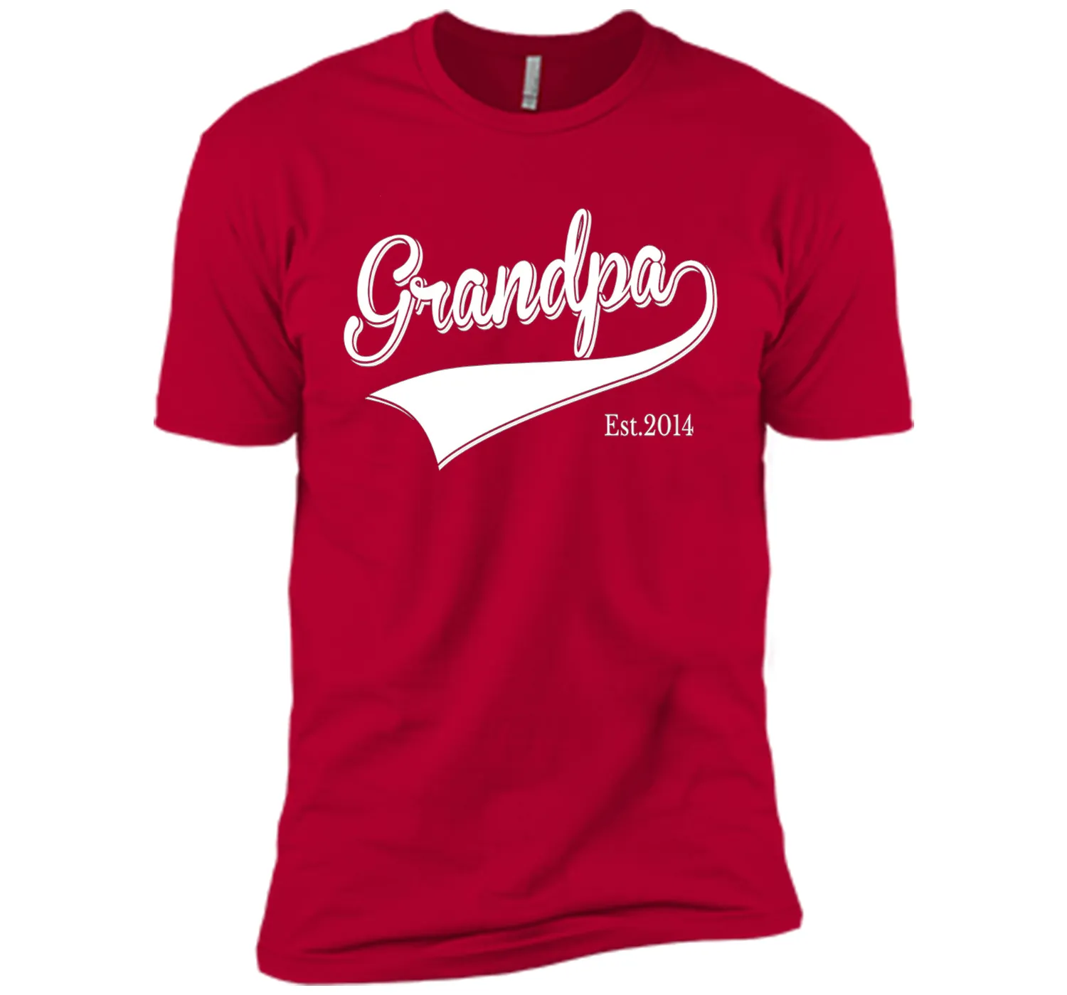 Men's Grandpa Est 2014 Father's Day T-Shirt New Grandpa dad Shirts
