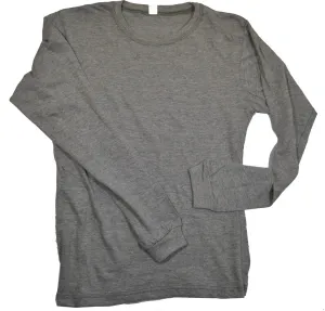 men's long sleeve t-shirt grey Case of 72