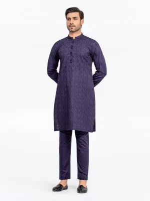Men's Navy Kurta Pajama - EMTSC23-092