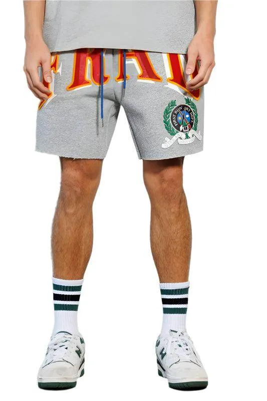 Mens Pen And Brush Art Flock Emb. Shorts
