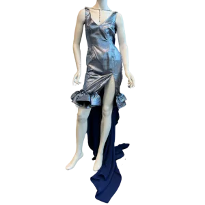 Metallic Blue Cocktail Dress