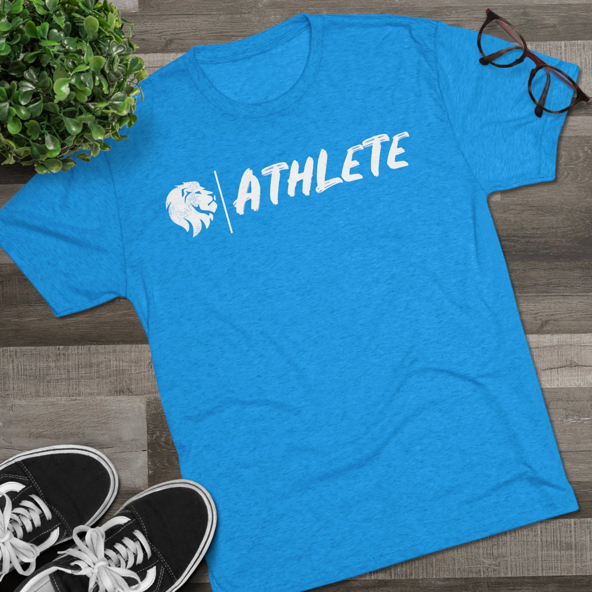 MKT athlete - white lettering Unisex Tri-Blend Crew Tee