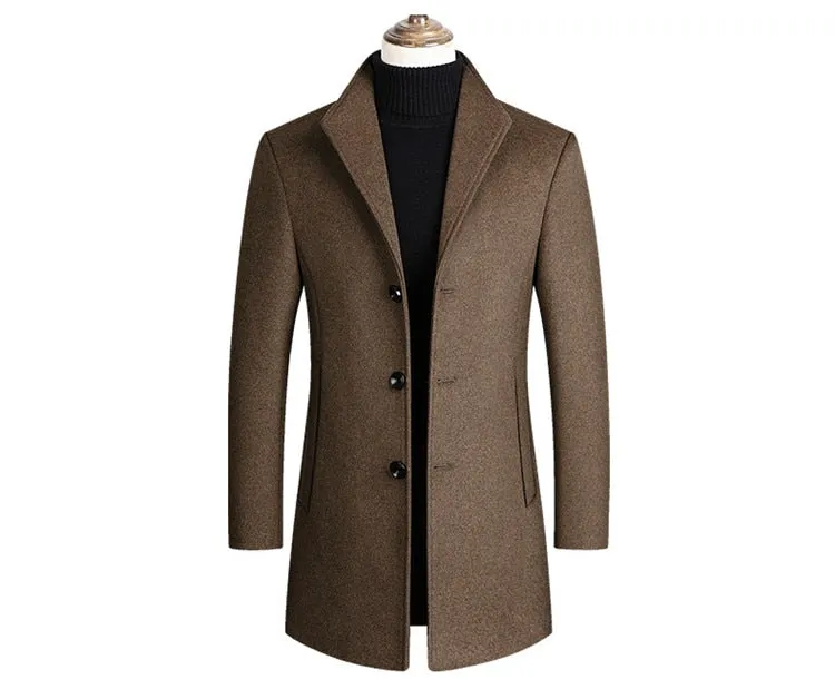 Mountainskin Men Wool Blends Coats Autumn Winter