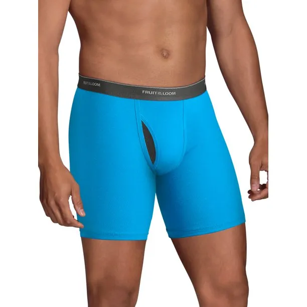 New in package! Fruit of the Loom Men's CoolZone Fly Assorted Boxer Briefs, 6 Pack, Sz M!