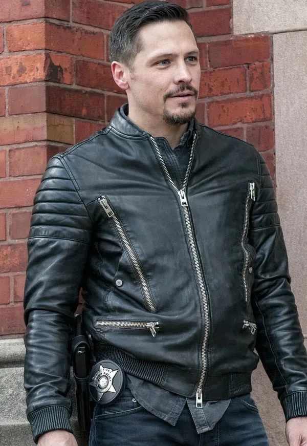 NICK WECHSLER CHICAGO P.D LEATHER JACKET