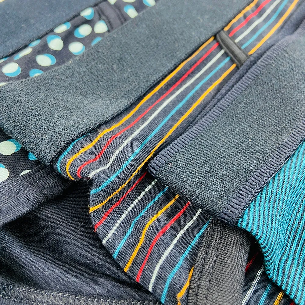Pack of 5 Mens Printed Outer Elastic Waistbelt Cotton Briefs