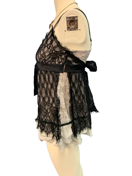 Paige Premium Blouse Black Lace,Size Small