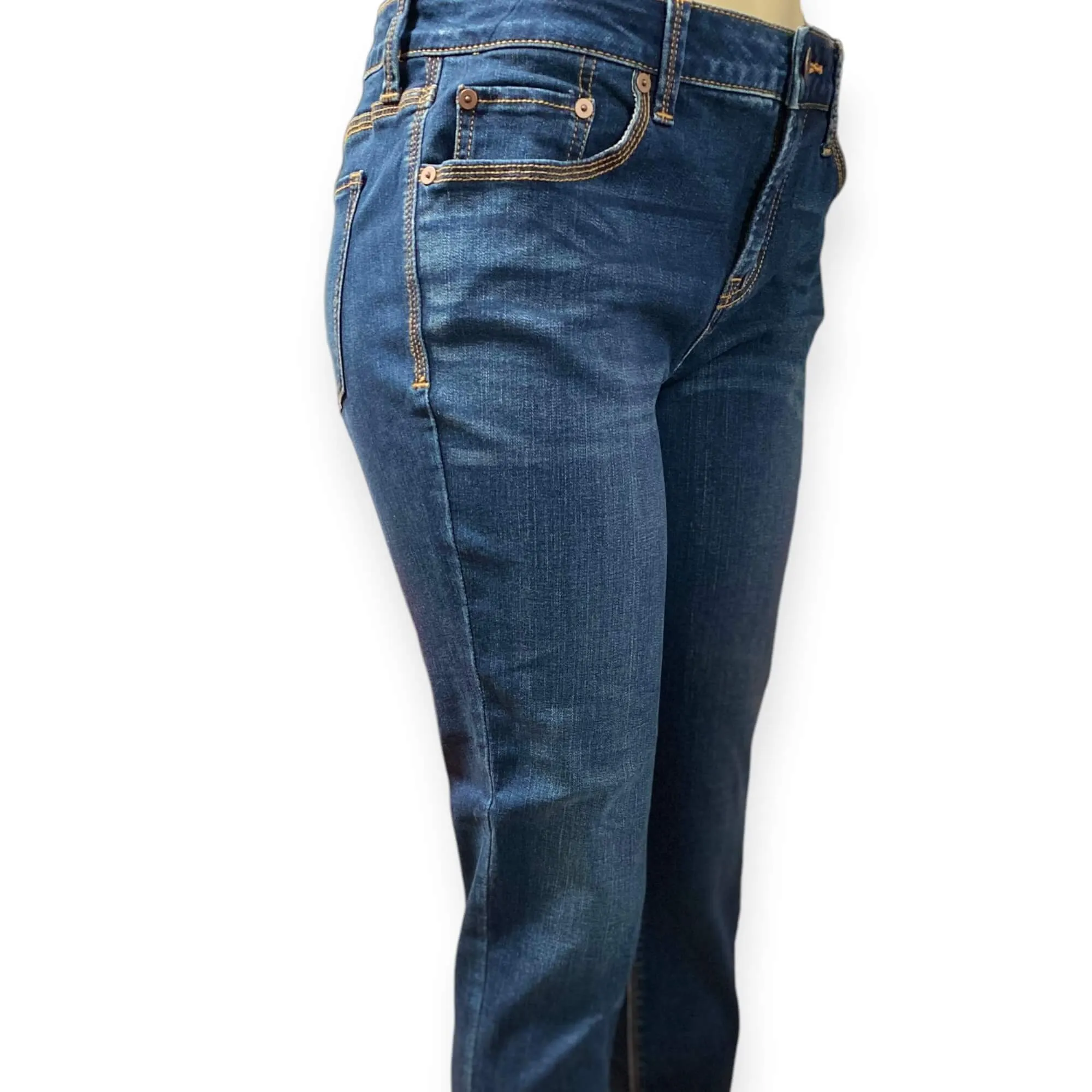Petite Mid Rise Skinny Jeans Dark Denim