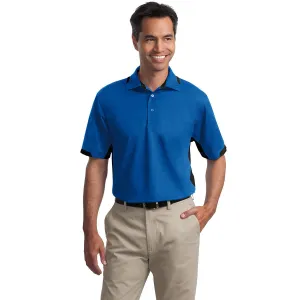 Port Authority Men's Royal/Black Tall Dry Zone Colorblock Ottoman Polo