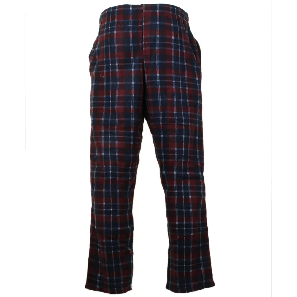 Rugged Frontier Men's Comfy Fleece Plaid Fleece Lounge Sleep Bottom Pajama Pants