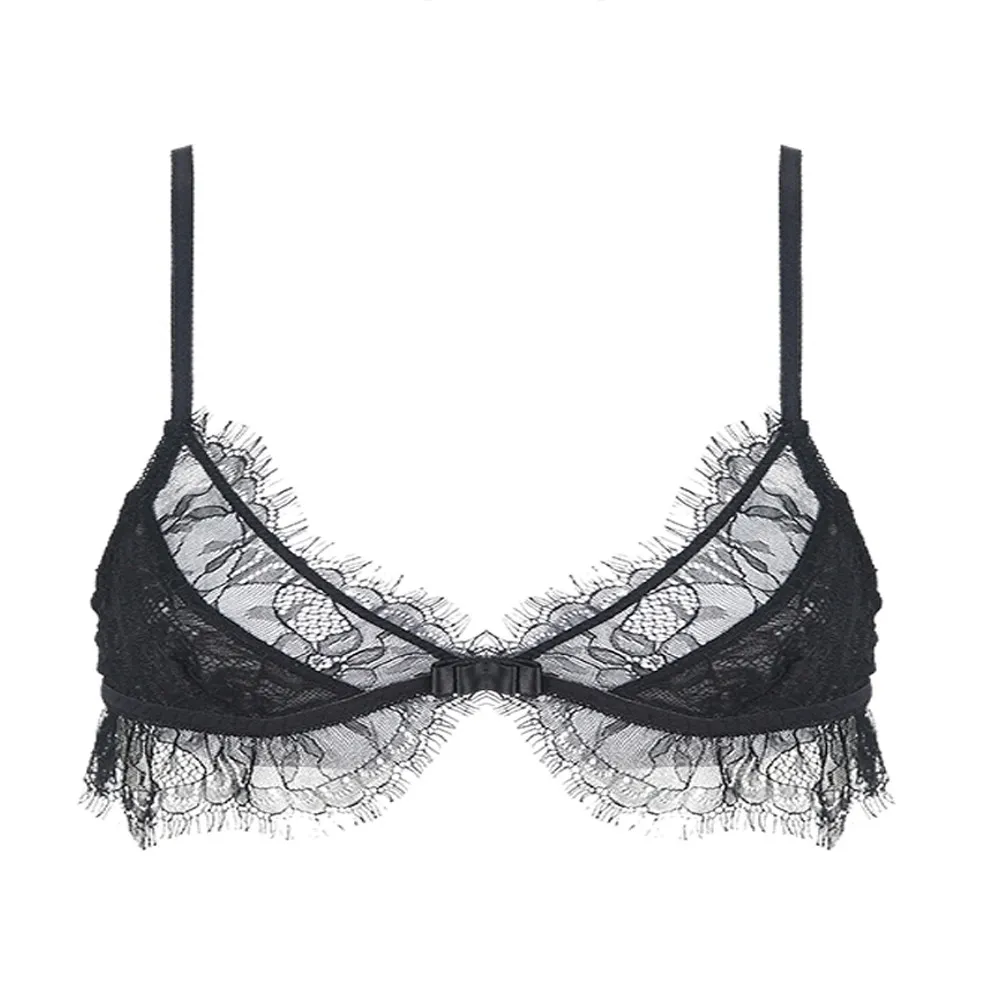 Sheer Eyelash Lace Bralette