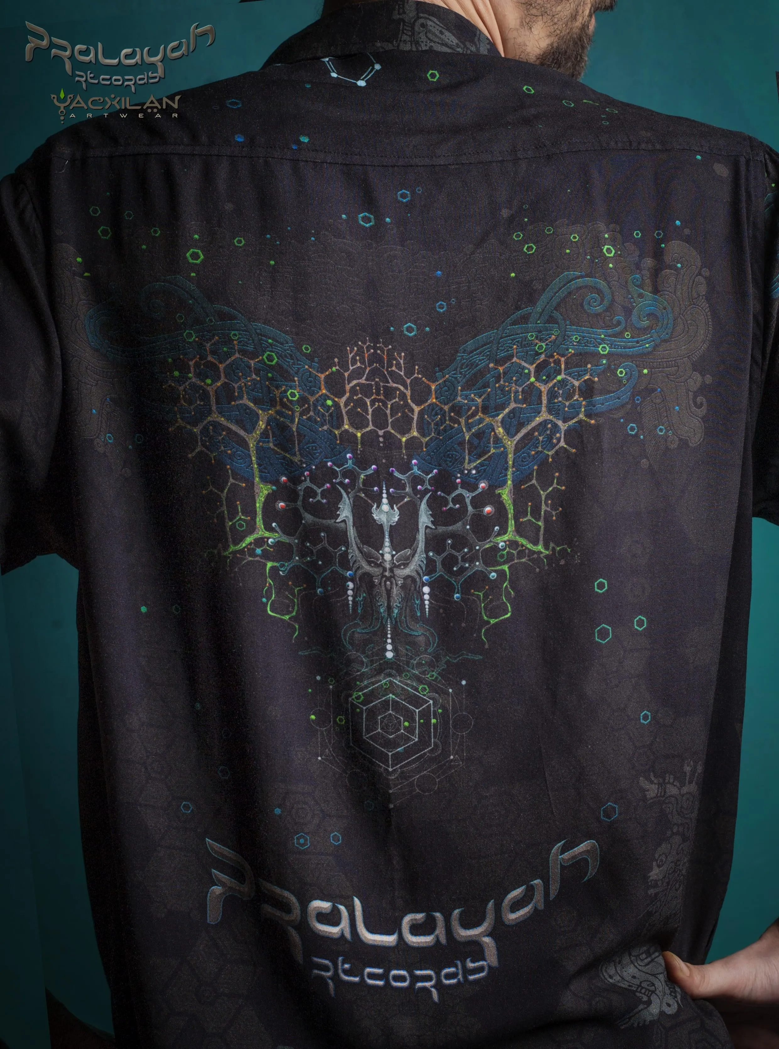 Shirt Men Half Sleeves / Viscose AOP - PRALAYAH