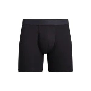 Stretch Cotton Boxer Brief w/ Fly | Black