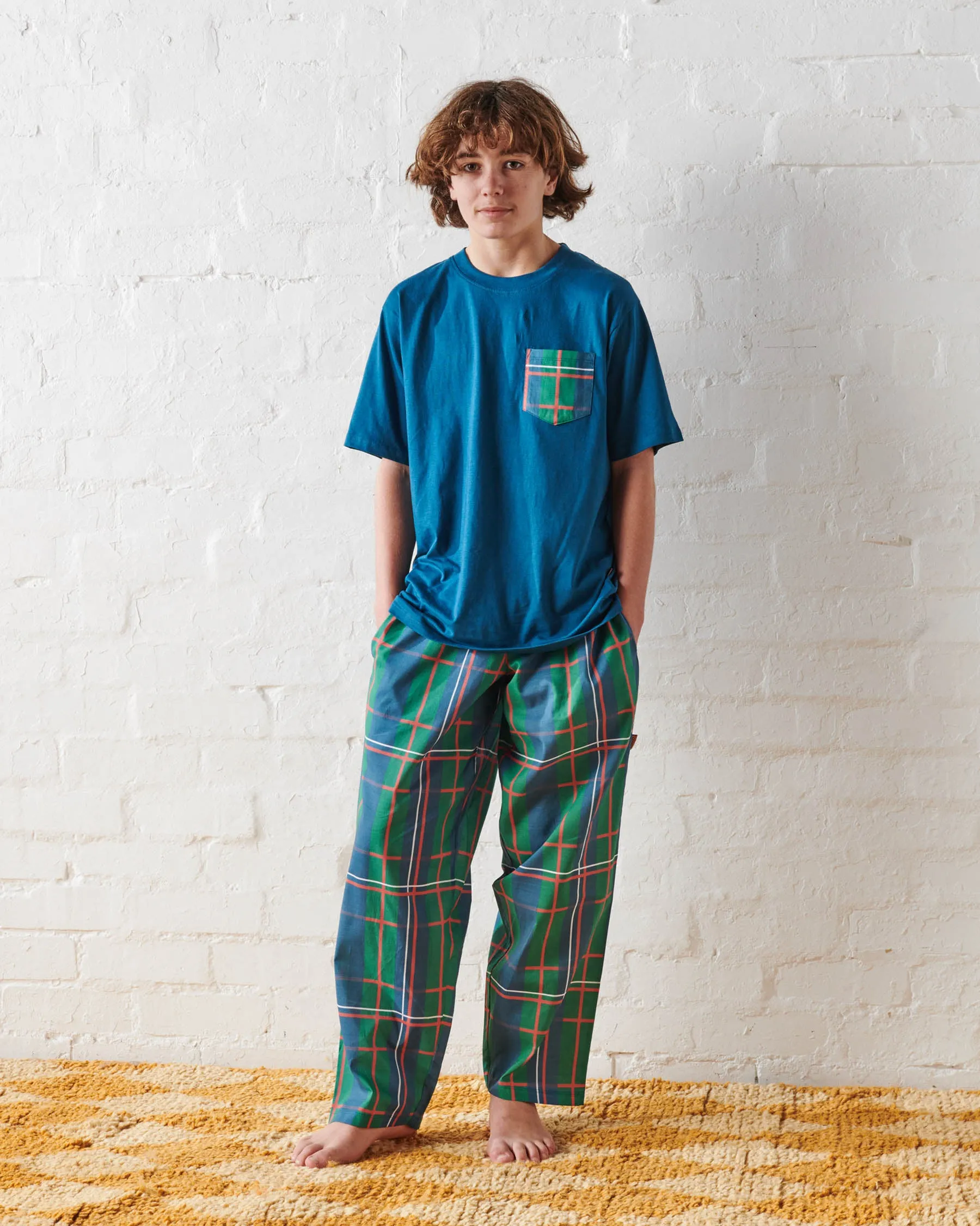 Tartan Fun Men's Organic Cotton Tee & Pant Pyjama Set