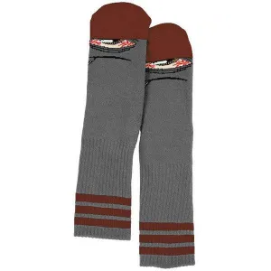 Toy Machine Stoner Crew Sock Charcoal - Brown