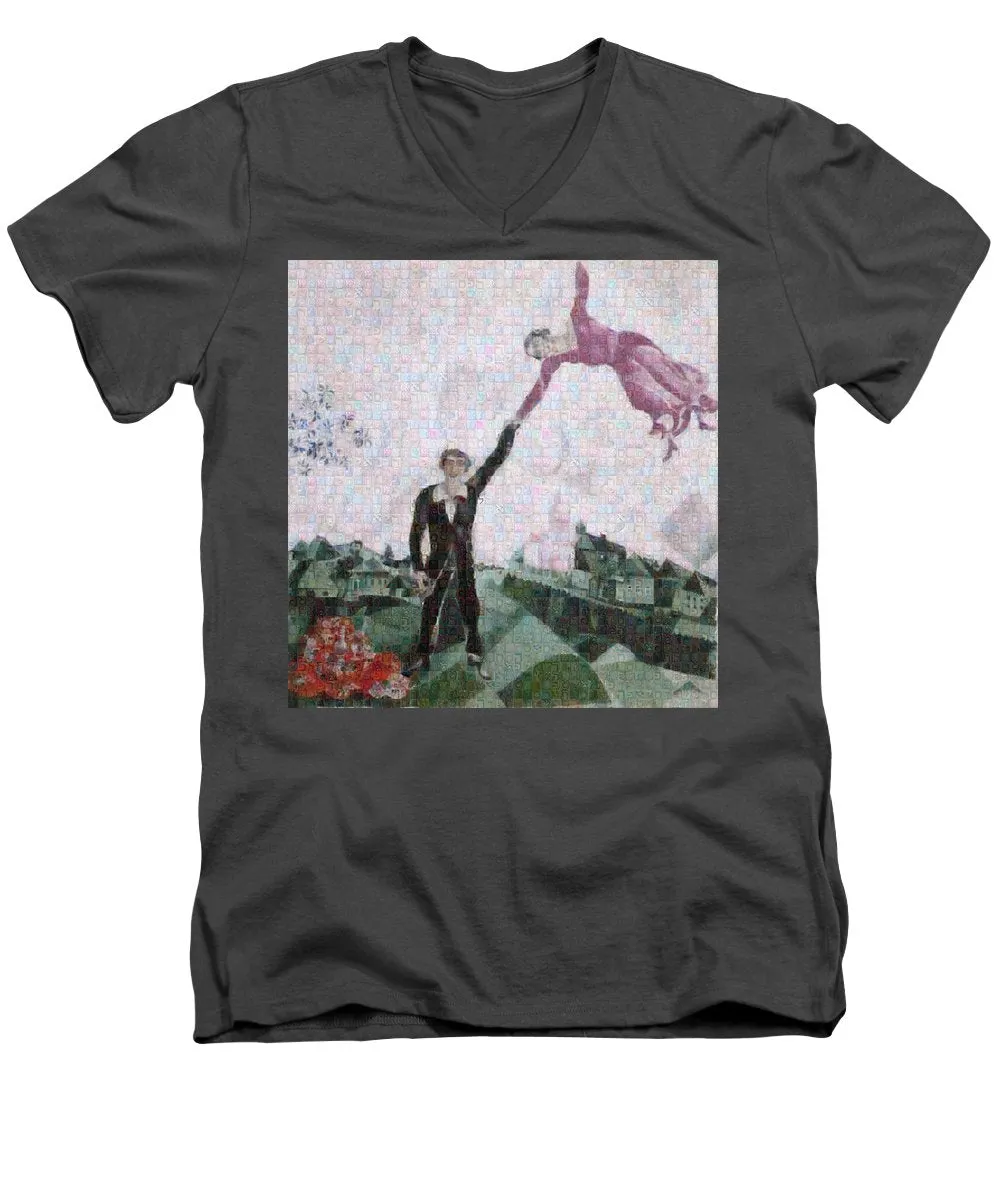 Tribute to Chagall . 2 - Men's V-Neck T-Shirt